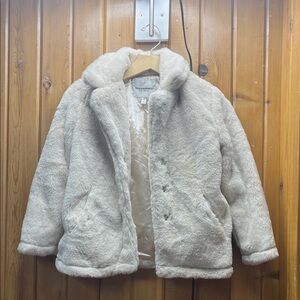 Urban Republic Cream Faux-Fur Puffer Jacket for Kids